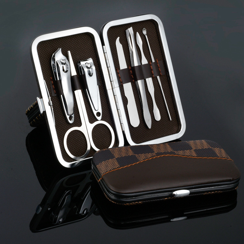 Special Offer Nail Scissors 7-Piece Set Stainless Steel Nail Clippers Multi-Functional Beauty Manicure Fingernail Maintenance Kit Customizable Logo