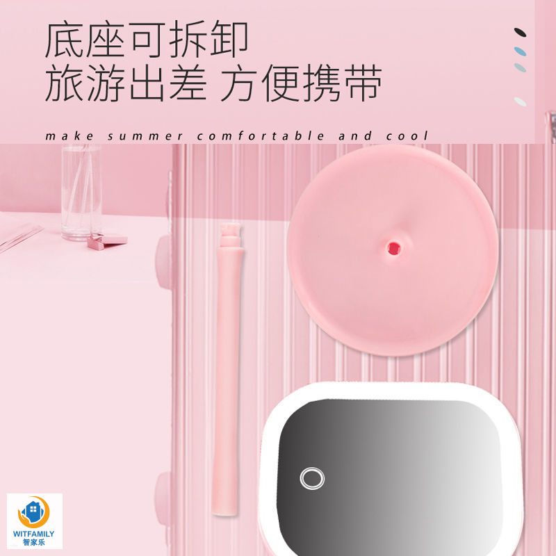 Makeup Mirror Desktop Led Makeup Fill Light Dressing Girls&#039; Dormitory Internet Celebrity Portable Portable Square Mirror Ins Small Mirror