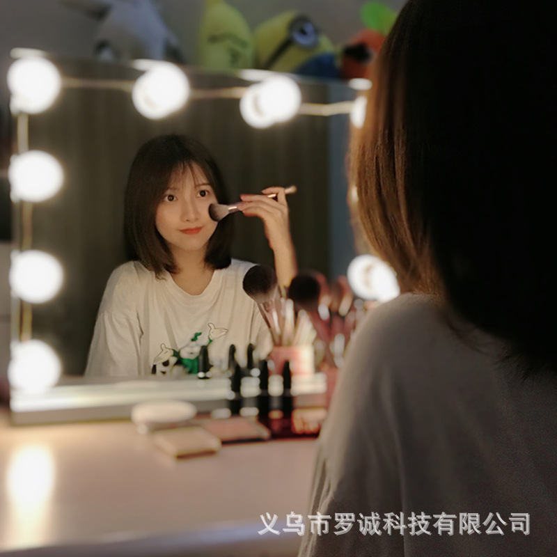 Live Streaming Beauty Makeup Light Led Mirror Front Light Bulb USB Lighting Chain Rotating Winding Hollywood Style Makeup Mirror Bulb