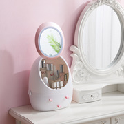 Makeup storage box Dustproof skin care products standardized desktop LED with mirror jewelry integrated shelf Makeup box