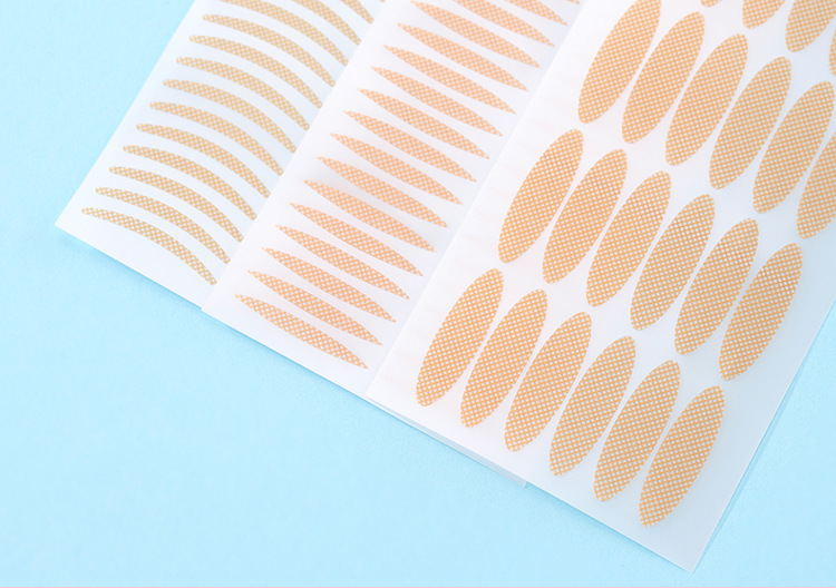 Mesh Pattern Double Eyelid Stickers TikTok Same Olive Type Free Box Crescent Shape Invisible and Breathable Flesh Color Adjustment Eye Shape