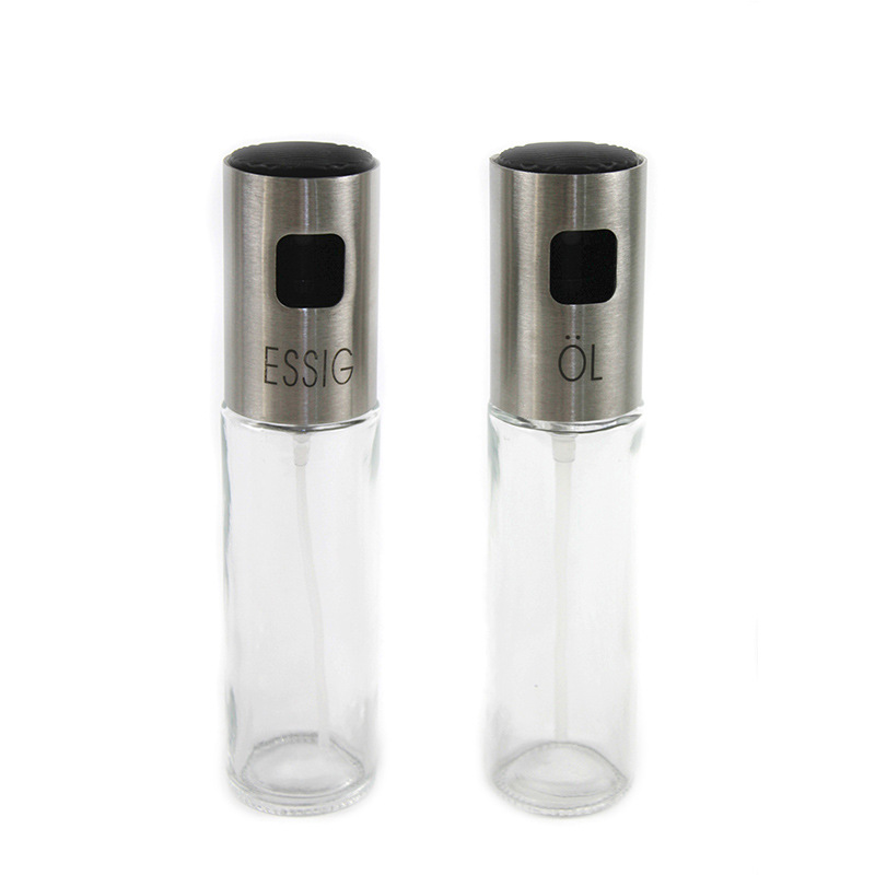 pressuretype stainless steel head spray oil alcohol and vinegar bottle leak proof seasoning oil soy sauce spray bottle