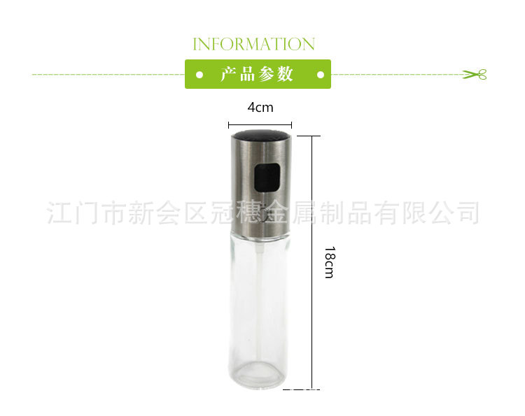 pressuretype stainless steel head spray oil alcohol and vinegar bottle leak proof seasoning oil soy sauce spray bottle
