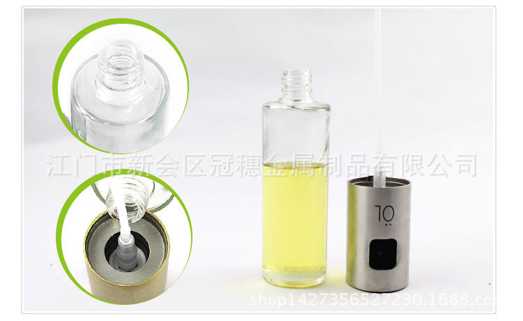 pressuretype stainless steel head spray oil alcohol and vinegar bottle leak proof seasoning oil soy sauce spray bottle