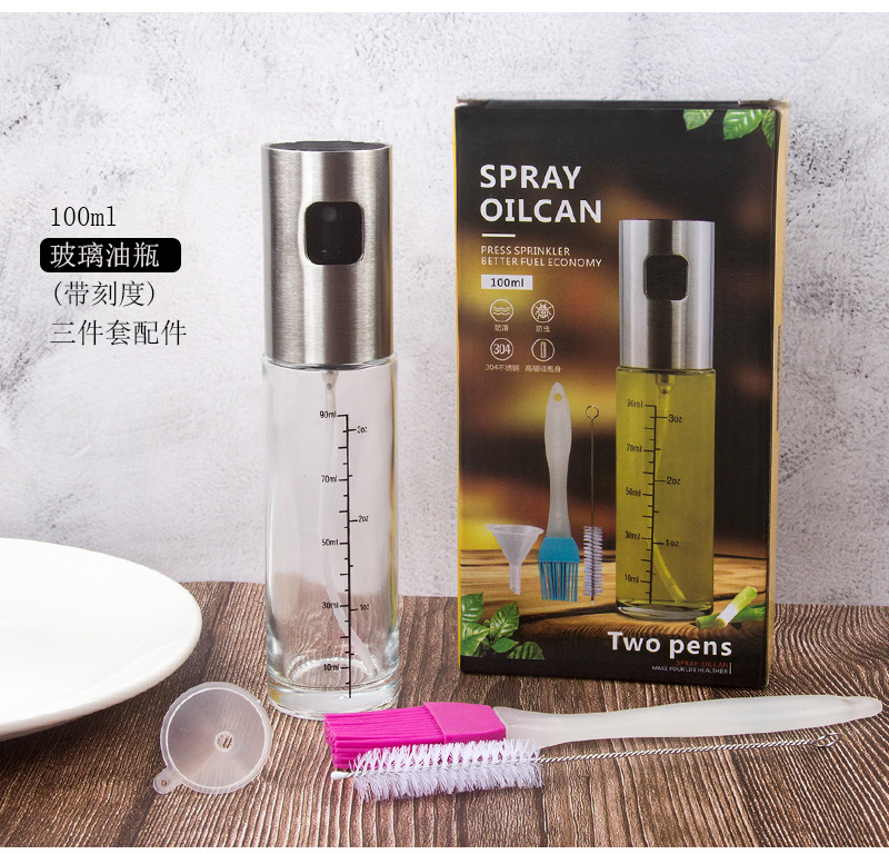304 stainless steel spray bottle pneumatic barbecue kitchen cooking oil spray olive oil spray control oil pot 304 stainless steel spray bottle pneumatic barbecue kitchen cooking oil spray olive oil spray control oil pot