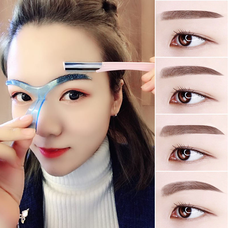 Eyebrow Trimmer Beginner Thrush Gadget Female Aid Eyebrow Powder Eye-Brow Knife Eyebrow Pencil Eyebrow Trimmer Eyebrow Stencil Thrush Set