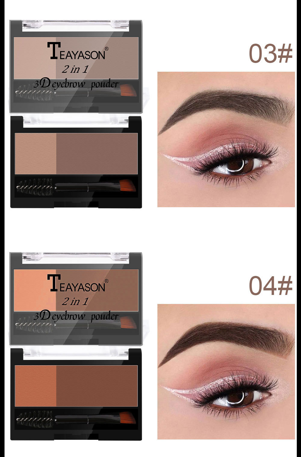 Cross-Border Lazy Seal Two-Color Eyebrow Powder With Eyebrow Brush Thrush Gadget Adjustable Eyebrow Seal Flat Eyebrow One Second Eyebrow Printing Cross-Border Lazy Seal Two-Color Eyebrow Powder With Eyebrow Brush Thrush Gadget Adjustable Eyebrow Seal Flat Eyebrow One Second Eyebrow Printing