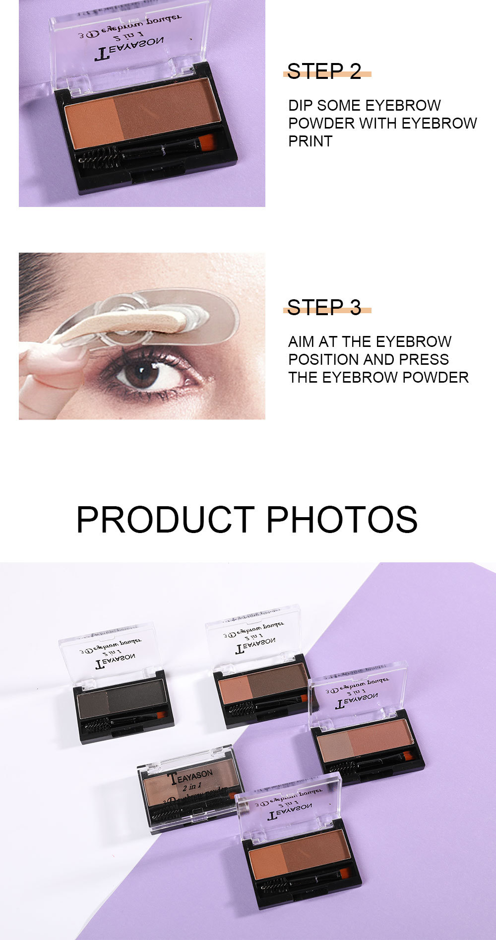 Cross-Border Lazy Seal Two-Color Eyebrow Powder With Eyebrow Brush Thrush Gadget Adjustable Eyebrow Seal Flat Eyebrow One Second Eyebrow Printing Cross-Border Lazy Seal Two-Color Eyebrow Powder With Eyebrow Brush Thrush Gadget Adjustable Eyebrow Seal Flat Eyebrow One Second Eyebrow Printing
