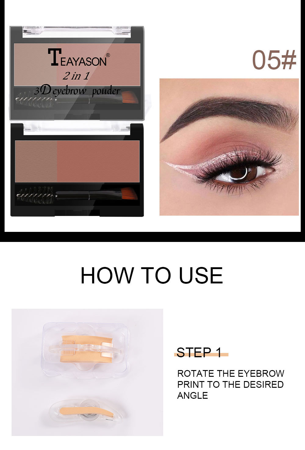 Cross-Border Lazy Seal Two-Color Eyebrow Powder With Eyebrow Brush Thrush Gadget Adjustable Eyebrow Seal Flat Eyebrow One Second Eyebrow Printing Cross-Border Lazy Seal Two-Color Eyebrow Powder With Eyebrow Brush Thrush Gadget Adjustable Eyebrow Seal Flat Eyebrow One Second Eyebrow Printing