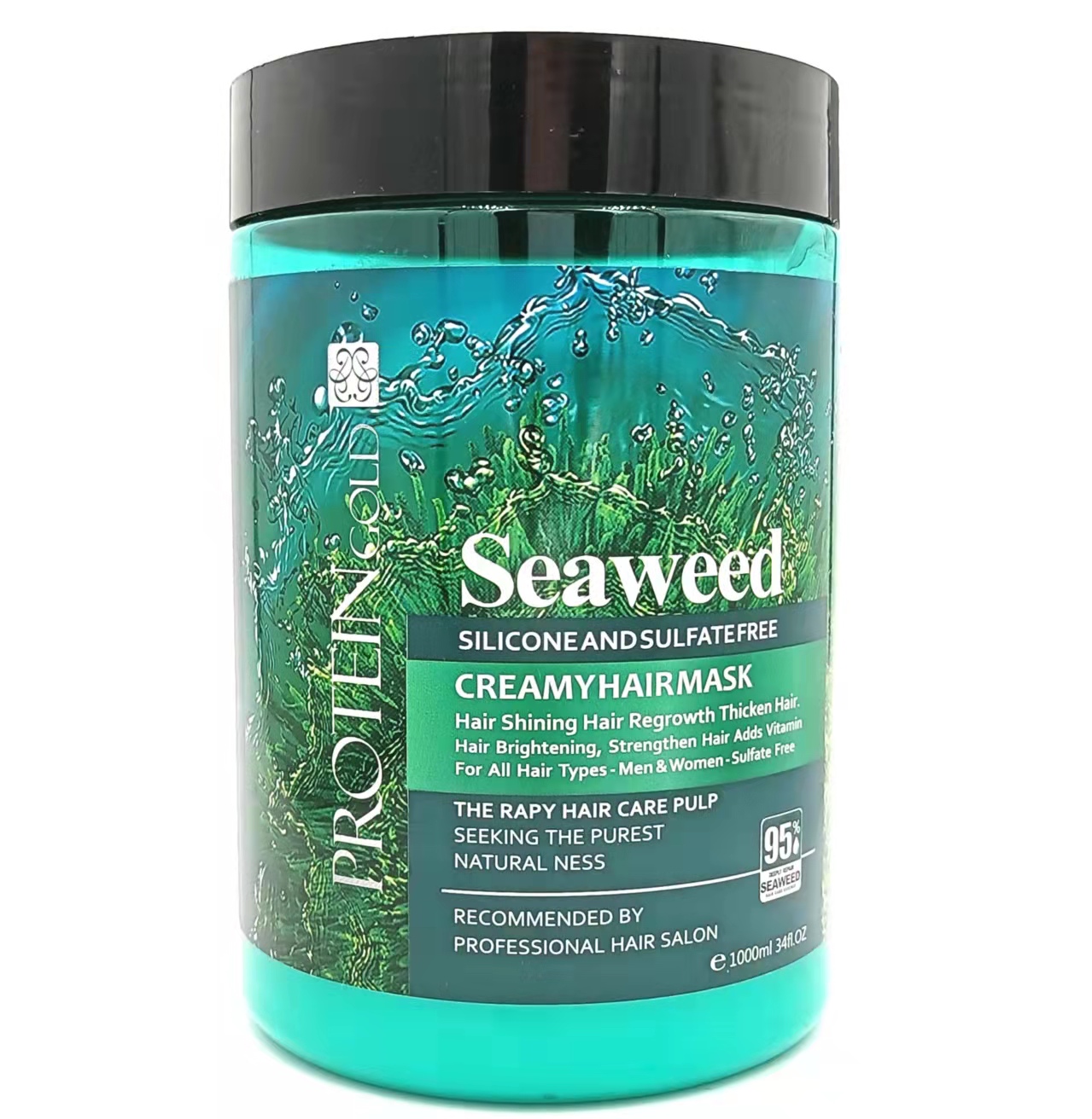 Lana SEAWEED hair Mask SILICONE AND SULFATE FREE hair conditioner Improve dry and smooth hair 1000 ml Lana SEAWEED hair Mask SILICONE AND SULFATE FREE hair conditioner Improve dry and smooth hair 1000 ml