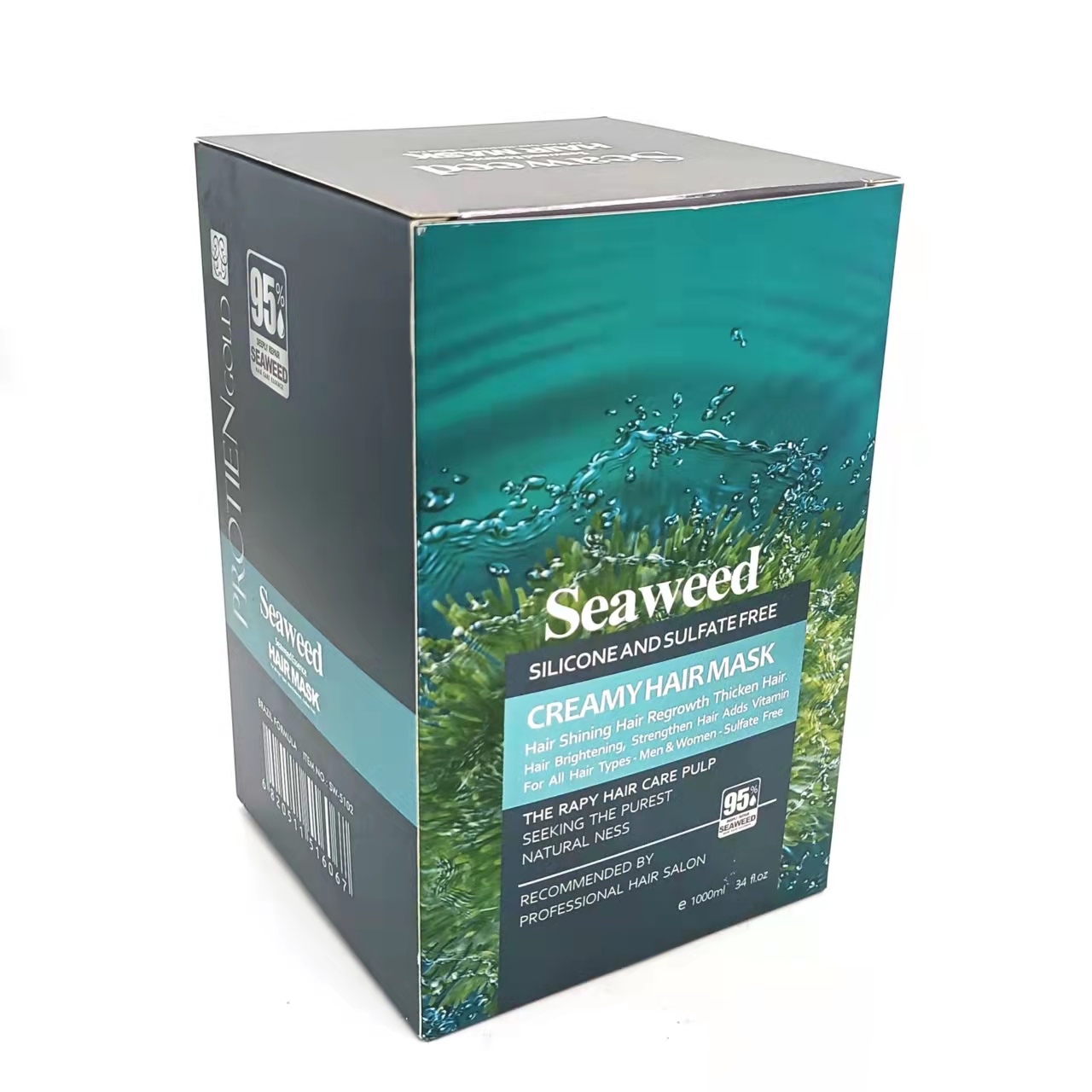Lana SEAWEED hair Mask SILICONE AND SULFATE FREE hair conditioner Improve dry and smooth hair 1000 ml Lana SEAWEED hair Mask SILICONE AND SULFATE FREE hair conditioner Improve dry and smooth hair 1000 ml