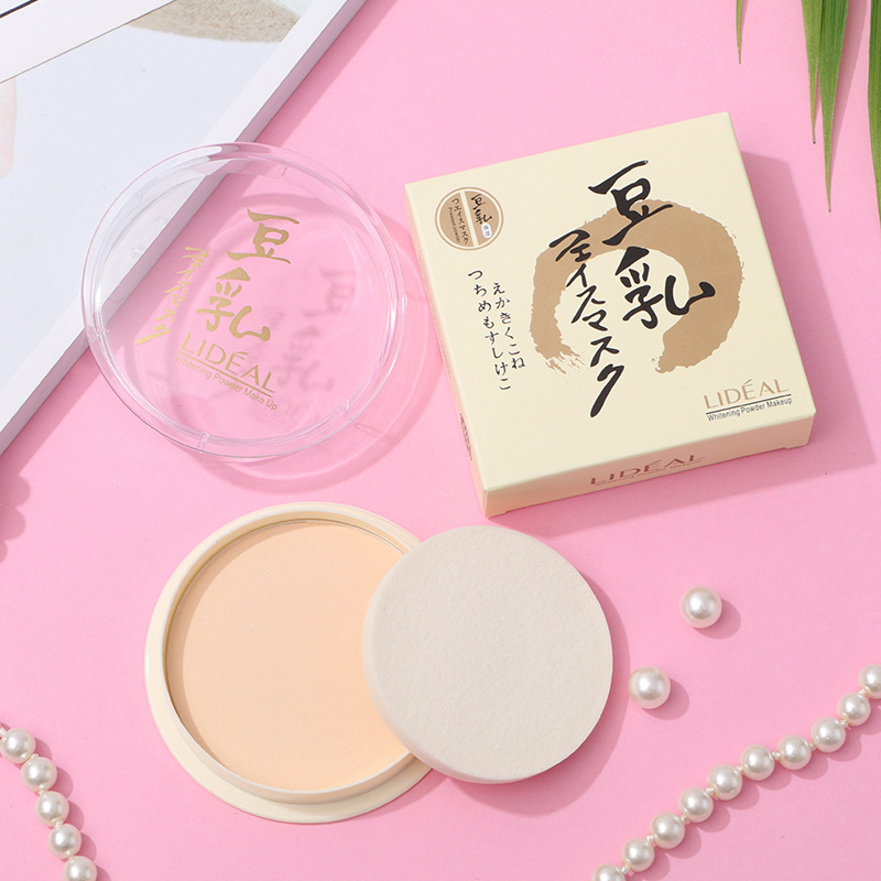 Cross-Border Makeup LIDEAL LIDEAL Soymilk Powder Waterproof Sweat-Proof Concealer Oil Control Moisturizer Finishing Powder Powder 3013