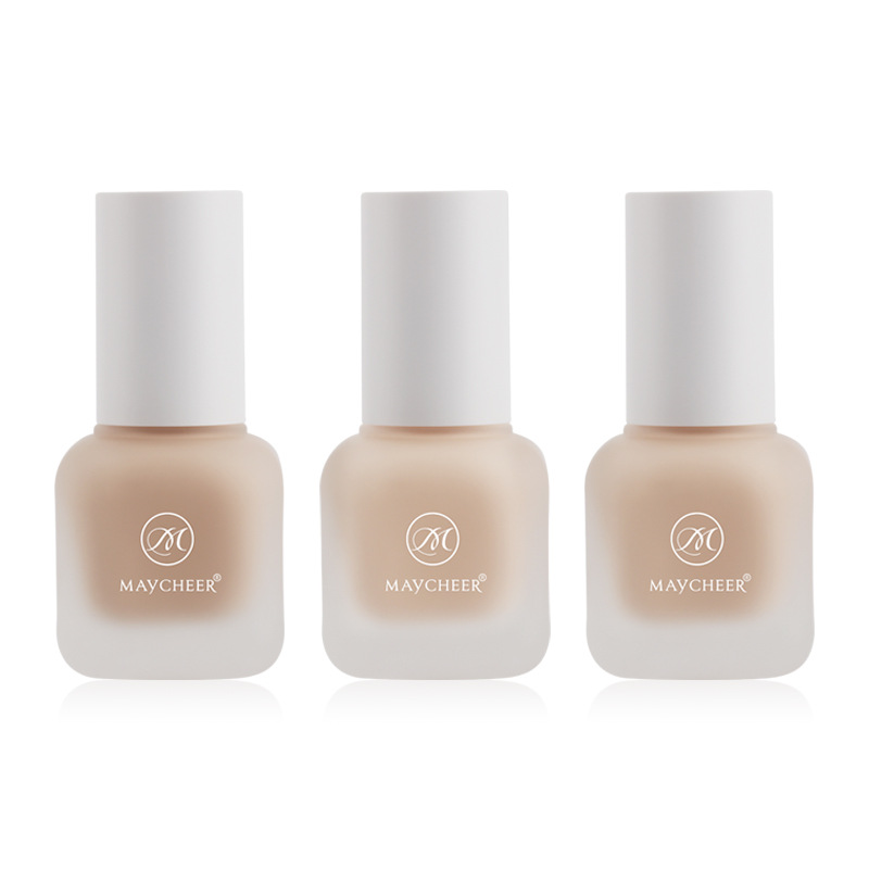 Silky Liquid Foundation Moisturizing and Oil Controlling Waterproof Brightening Skin Color Concealer Lightweight Nude Makeup Finishing Breathable BB Cream