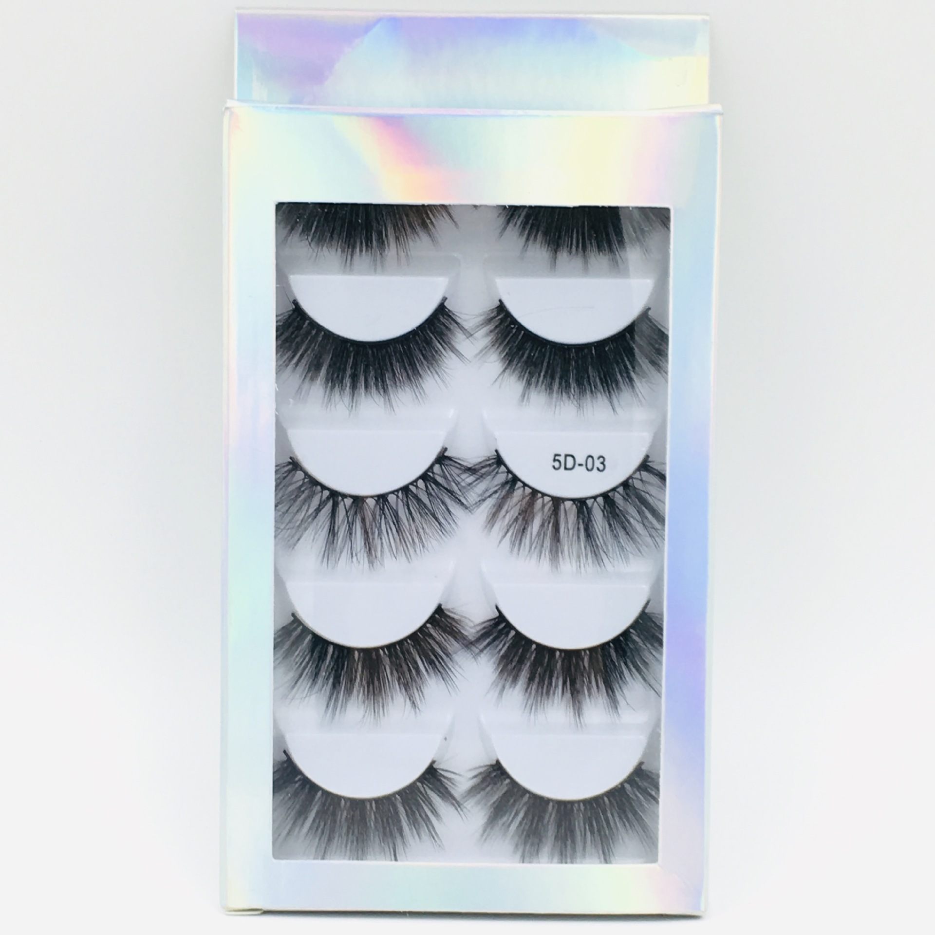 5 1 Pair Laser HighGrade Mink Hair 5D Eyelashes Natural Thick False Eyelashes Explosion Models CrossBorder Whole