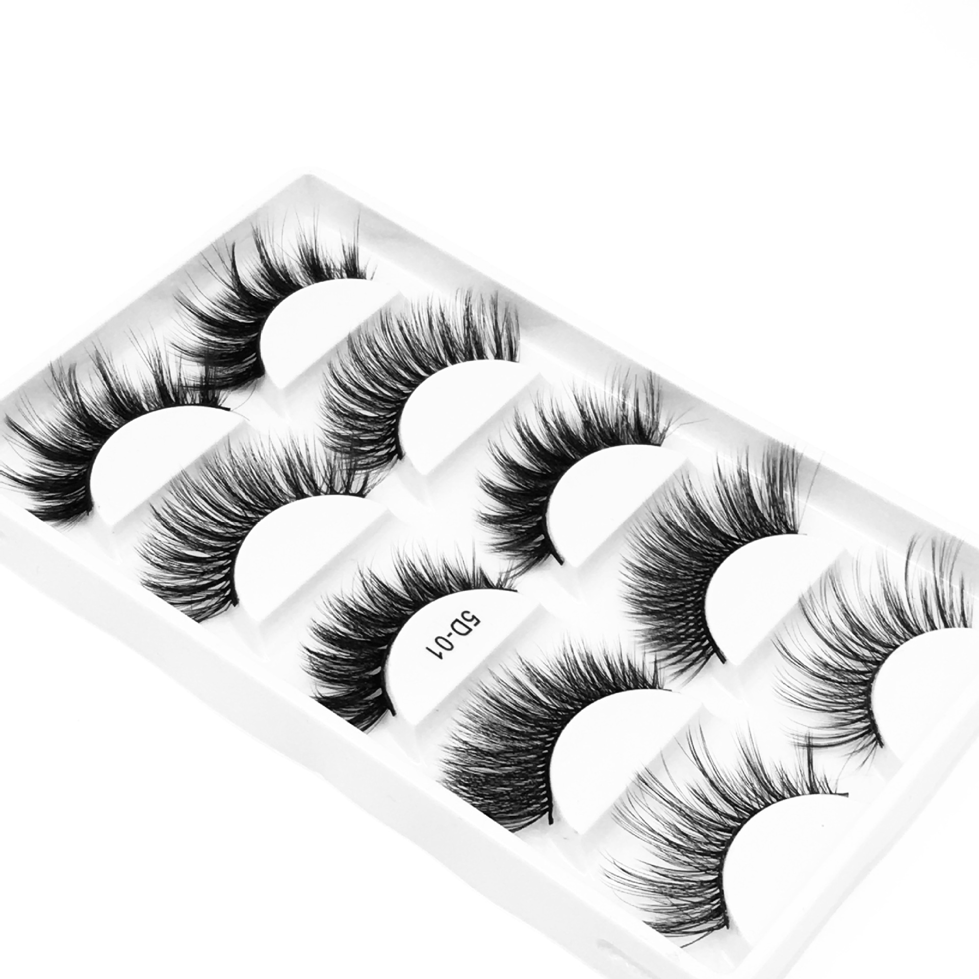 5 1 Pair Laser HighGrade Mink Hair 5D Eyelashes Natural Thick False Eyelashes Explosion Models CrossBorder Whole