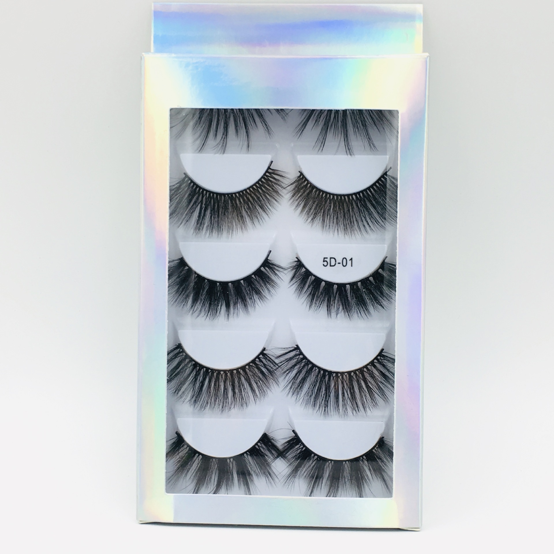 5 1 Pair Laser HighGrade Mink Hair 5D Eyelashes Natural Thick False Eyelashes Explosion Models CrossBorder Whole