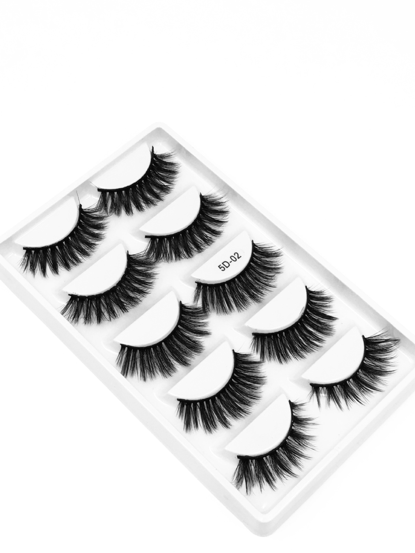 5 1 Pair Laser HighGrade Mink Hair 5D Eyelashes Natural Thick False Eyelashes Explosion Models CrossBorder Whole