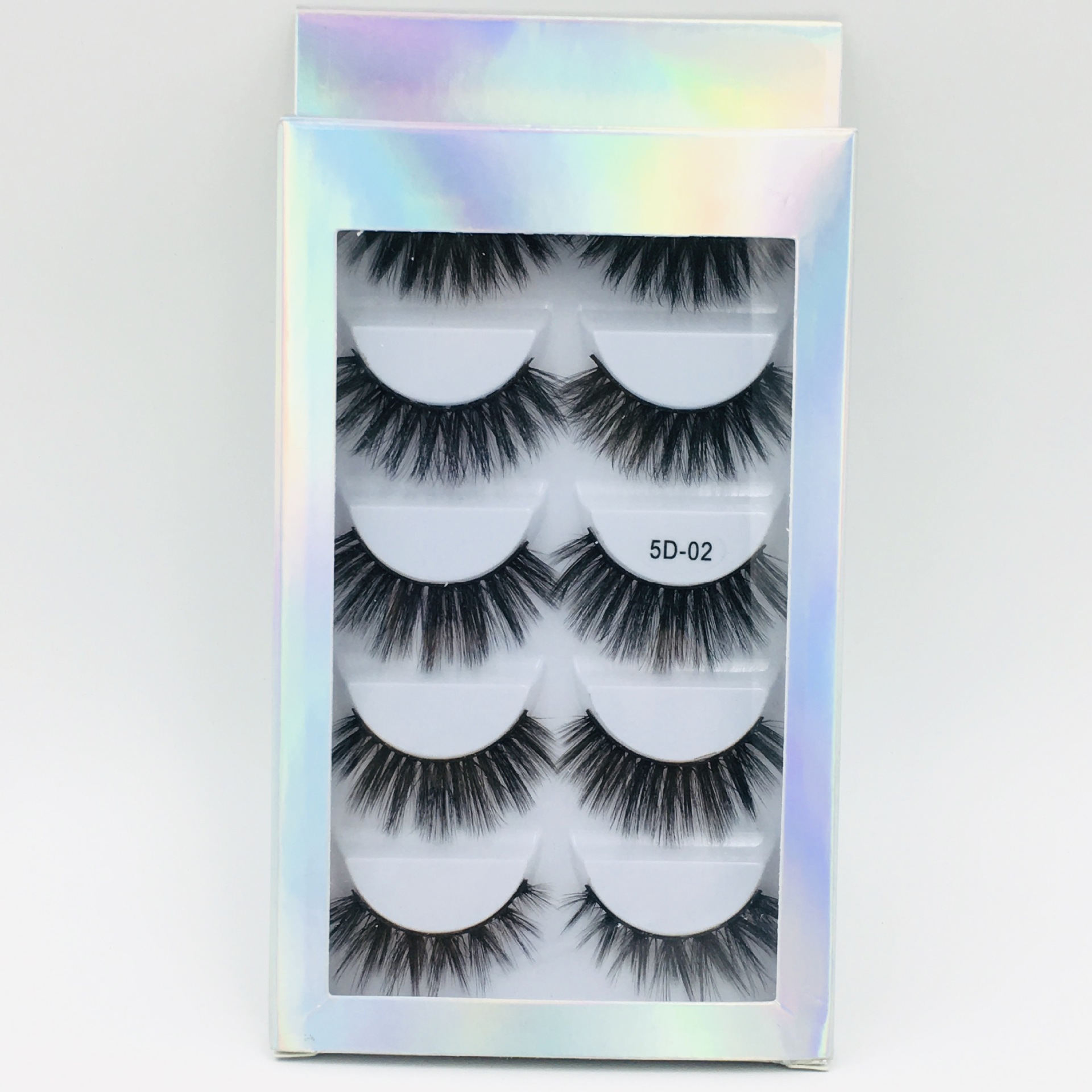 5 1 Pair Laser HighGrade Mink Hair 5D Eyelashes Natural Thick False Eyelashes Explosion Models CrossBorder Whole