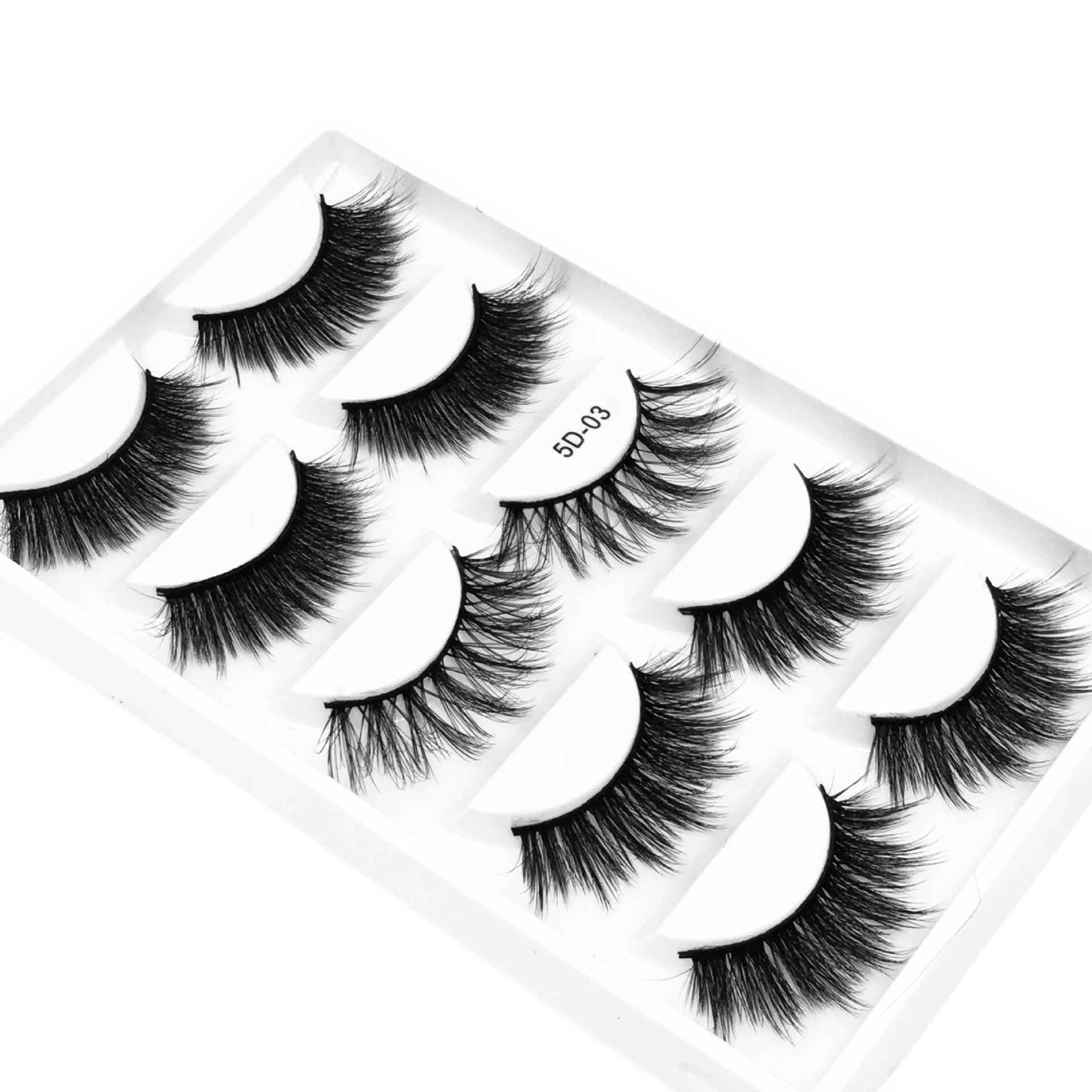 5 1 Pair Laser HighGrade Mink Hair 5D Eyelashes Natural Thick False Eyelashes Explosion Models CrossBorder Whole