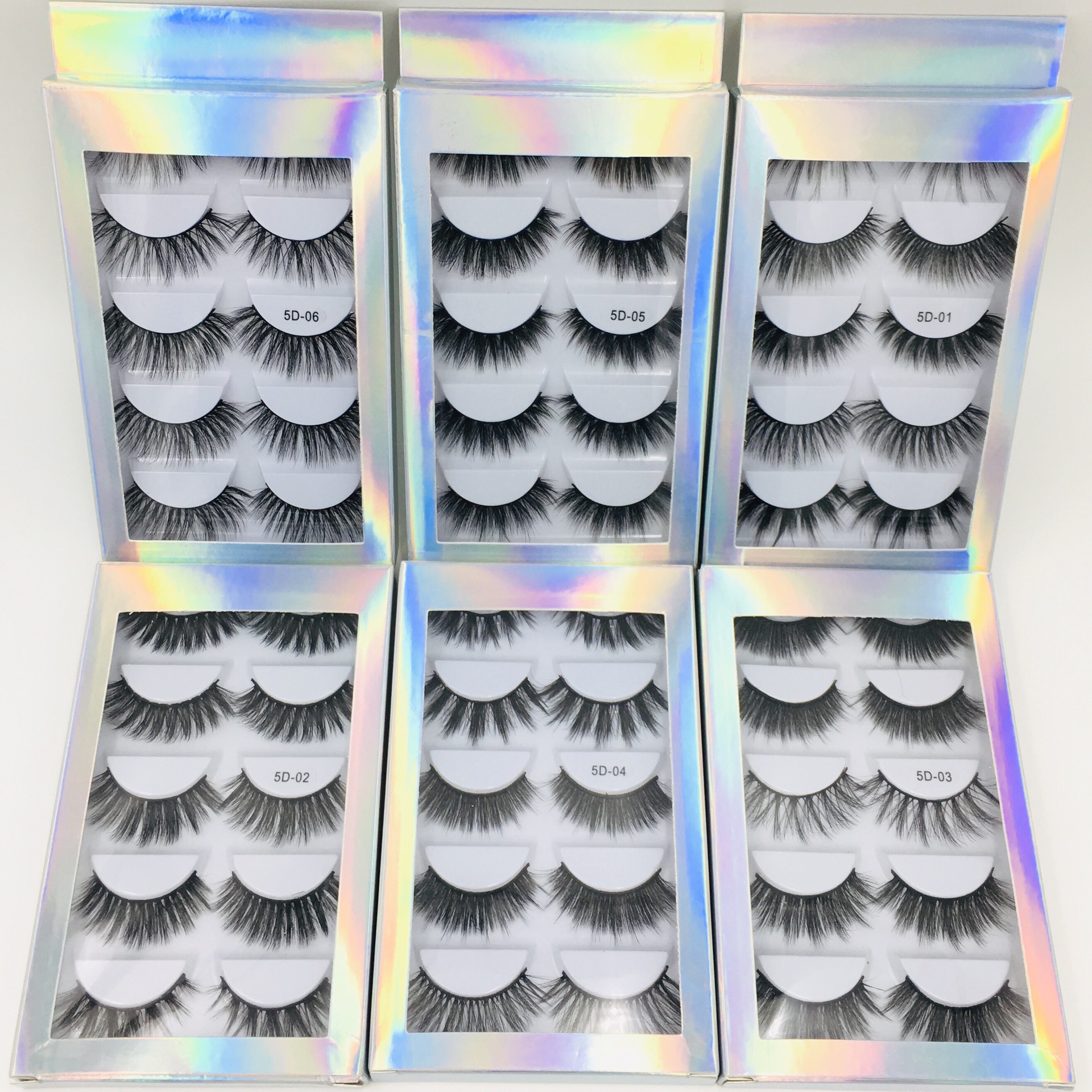 5 1 Pair Laser HighGrade Mink Hair 5D Eyelashes Natural Thick False Eyelashes Explosion Models CrossBorder Whole