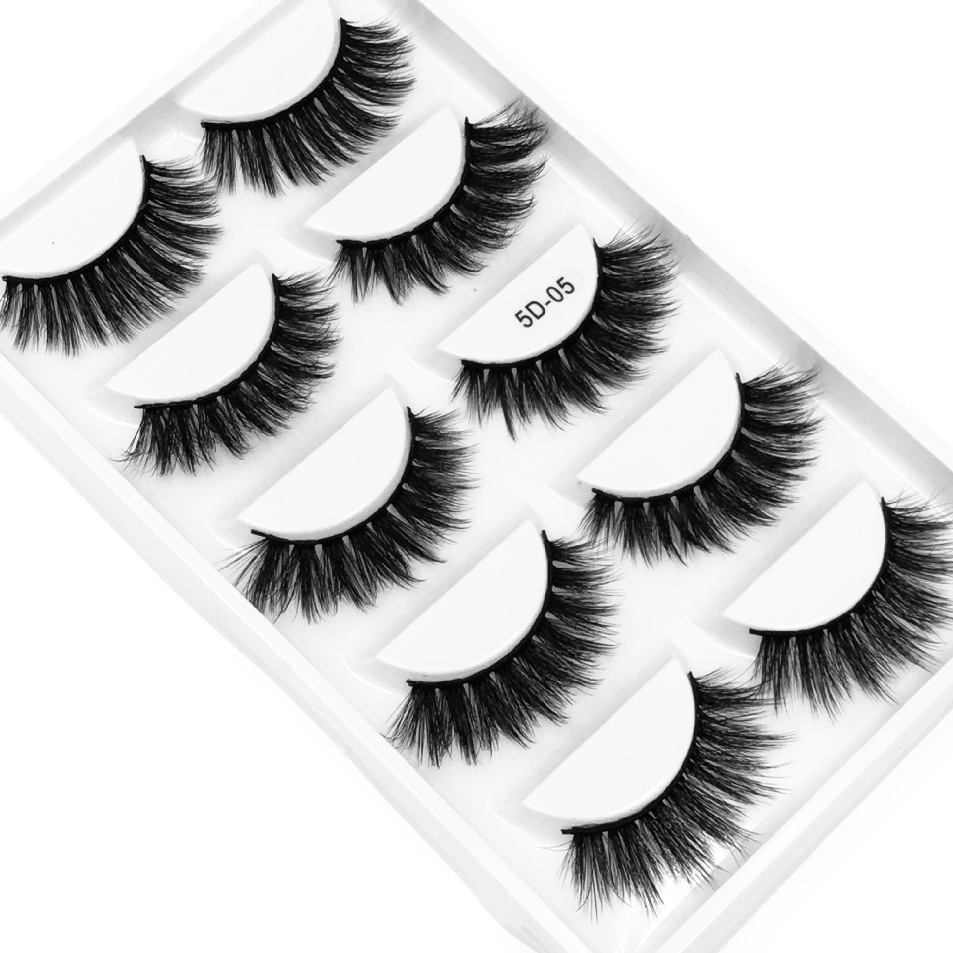 5 1 Pair Laser HighGrade Mink Hair 5D Eyelashes Natural Thick False Eyelashes Explosion Models CrossBorder Whole