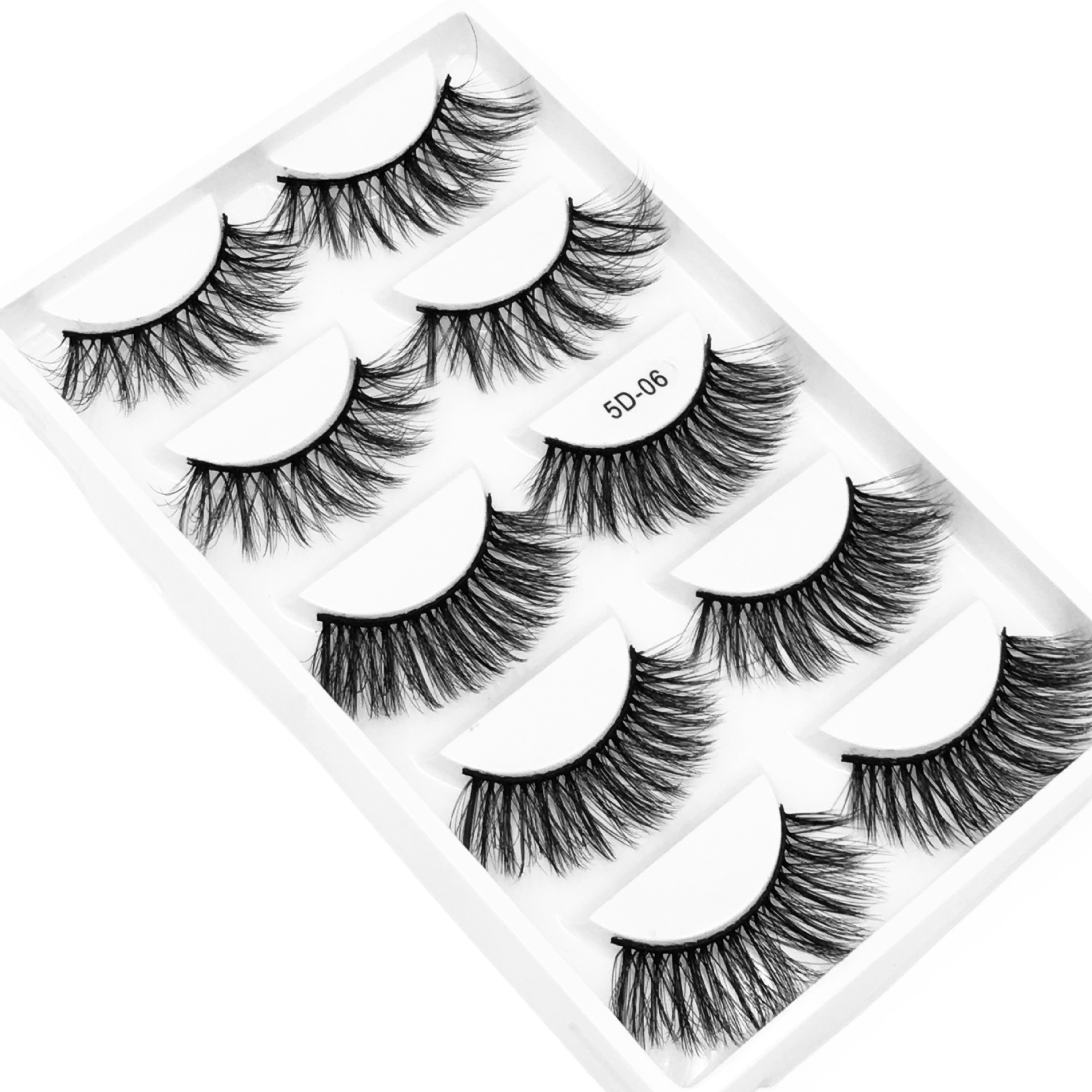 5 1 Pair Laser HighGrade Mink Hair 5D Eyelashes Natural Thick False Eyelashes Explosion Models CrossBorder Whole