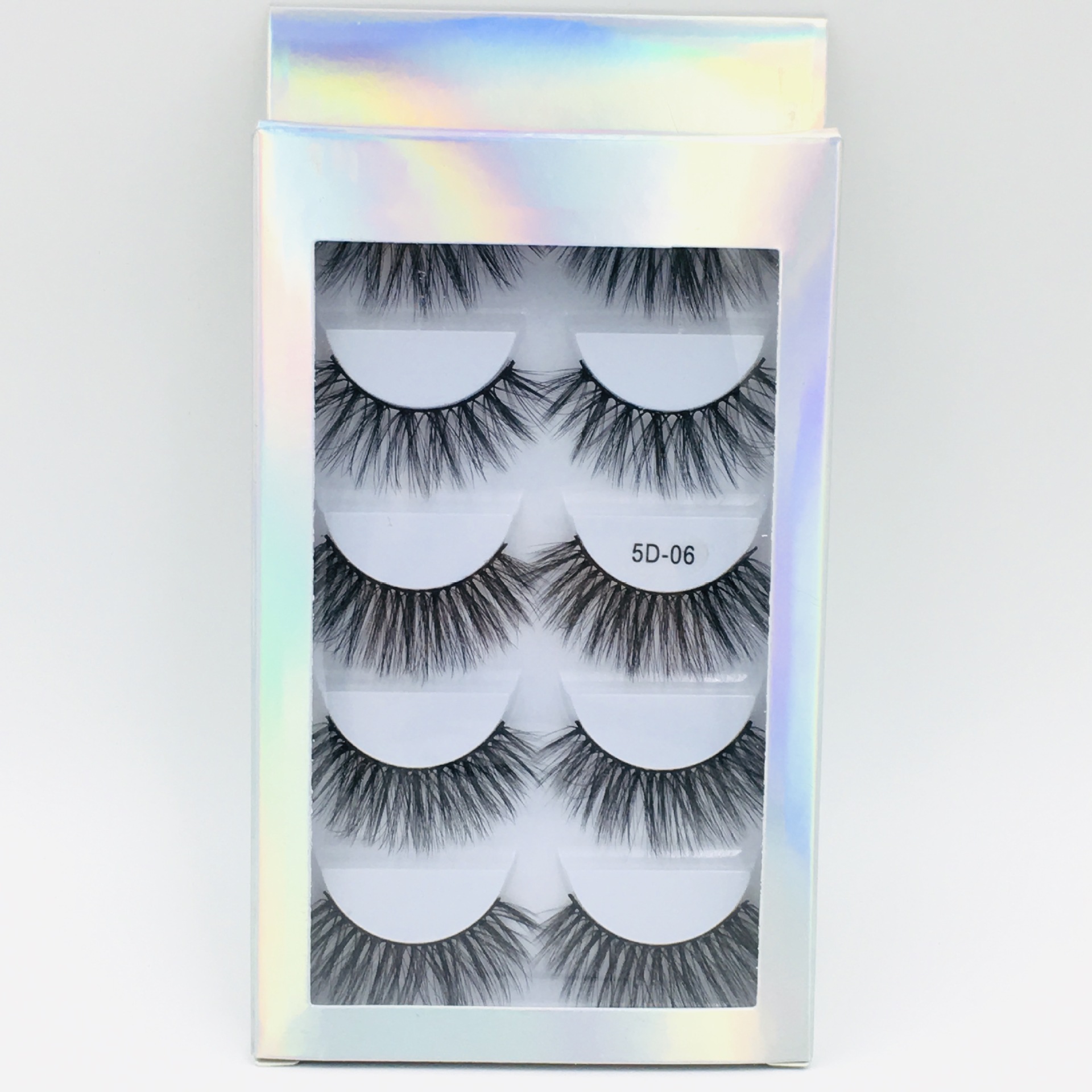 5 1 Pair Laser HighGrade Mink Hair 5D Eyelashes Natural Thick False Eyelashes Explosion Models CrossBorder Whole