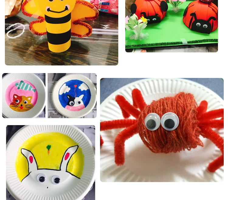 Colorful Plastic Moving Eyes with Adhesive Creative Handmade DIY Eyelashes with Eyeballs Stickers Black and White Eyes Clay Accessories Colorful Plastic Moving Eyes with Adhesive Creative Handmade DIY Eyelashes with Eyeballs Stickers Black and White Eyes Clay Accessories