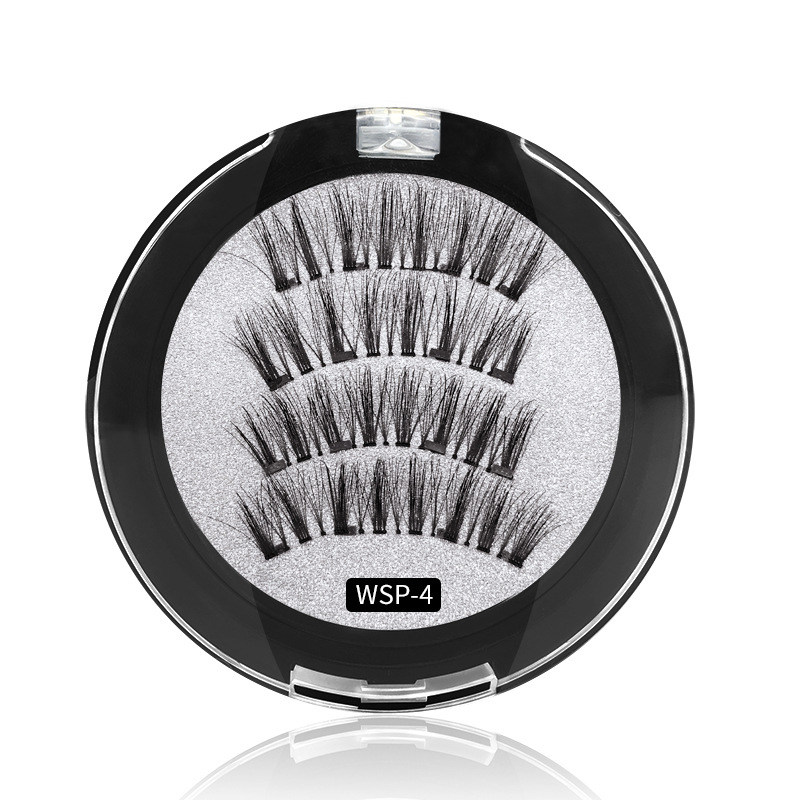 Magnet Eyelashes Four Magnetic Phase Suction Glue-Free Magnetic Eyelashes Cross-Border Magnetic Force 3D False Eyelashe Magnet Eyelashes Four Magnetic Phase Suction Glue-Free Magnetic Eyelashes Cross-Border Magnetic Force 3D False Eyelashe