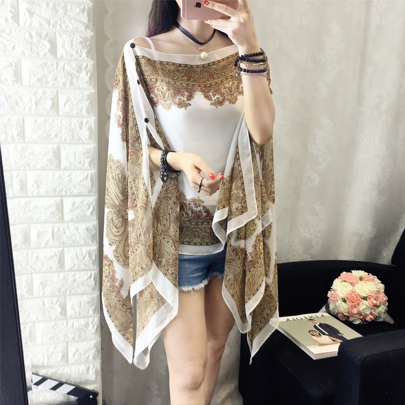 Sunprotective clothing for women&#039;s wear long thin coat Korean version long sleeve chiffon garment large size sunscreen