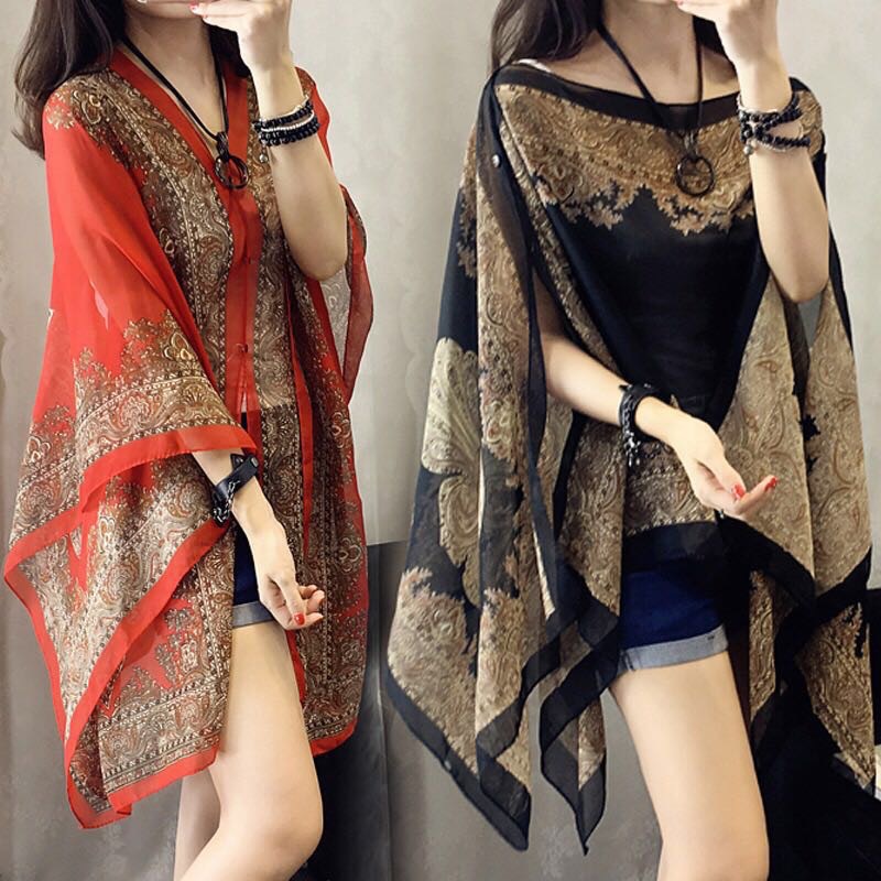 Sunprotective clothing for women&#039;s wear long thin coat Korean version long sleeve chiffon garment large size sunscreen
