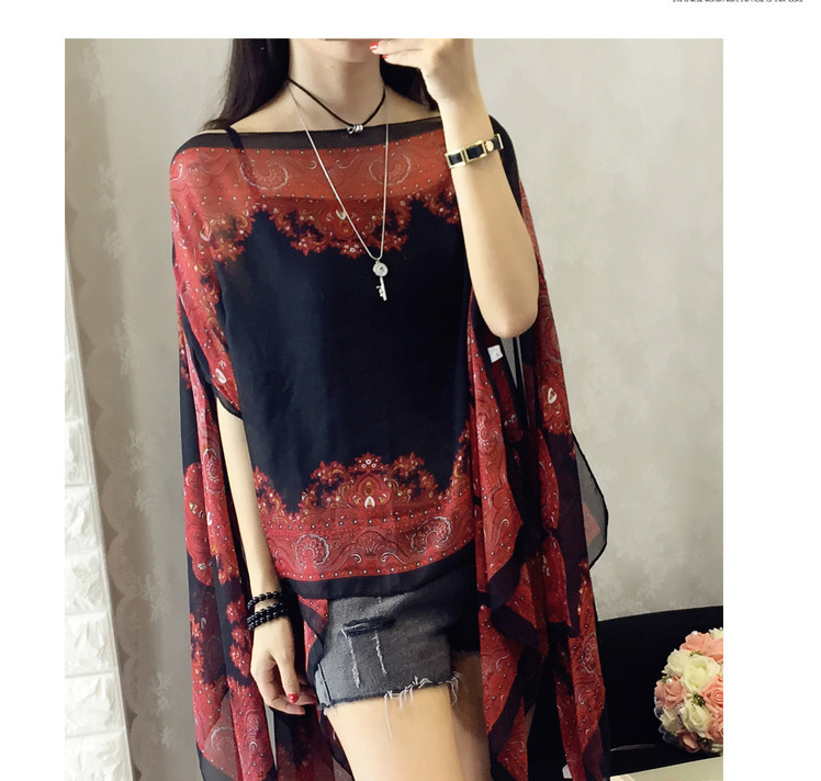 Sunprotective clothing for women's wear long thin coat Korean version long sleeve chiffon garment large size sunscreen Sunprotective clothing for women's wear long thin coat Korean version long sleeve chiffon garment large size sunscreen