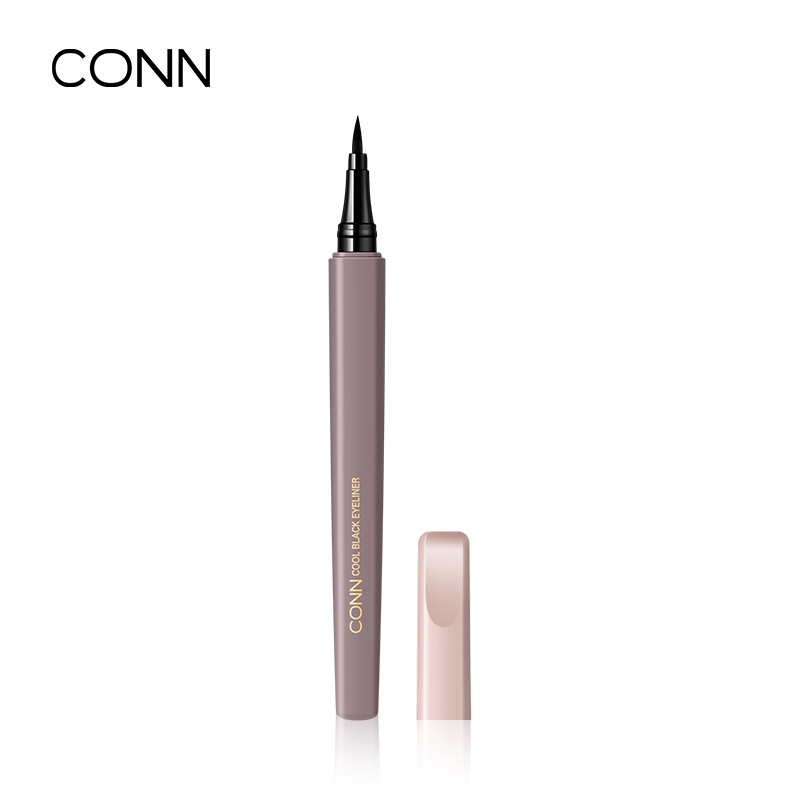 CONN6203 smooth eyeliner liquid pen cool black quick - drying waterproof and anti - time! Not easily dizzy sponge head eyeliner makeup