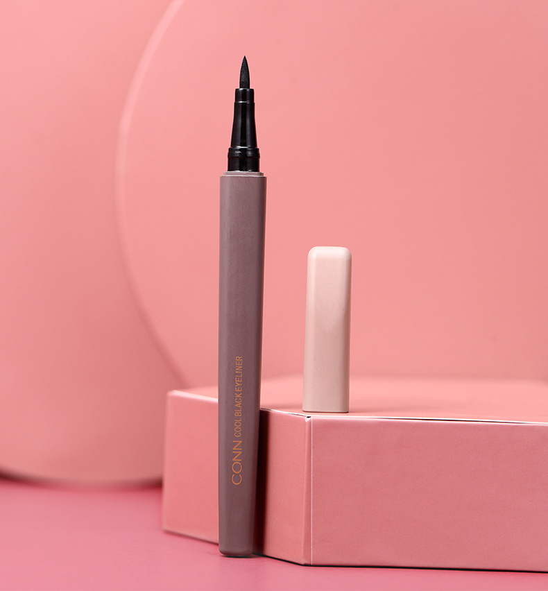 CONN6203 smooth eyeliner liquid pen cool black quick - drying waterproof and anti - time! Not easily dizzy sponge head eyeliner makeup