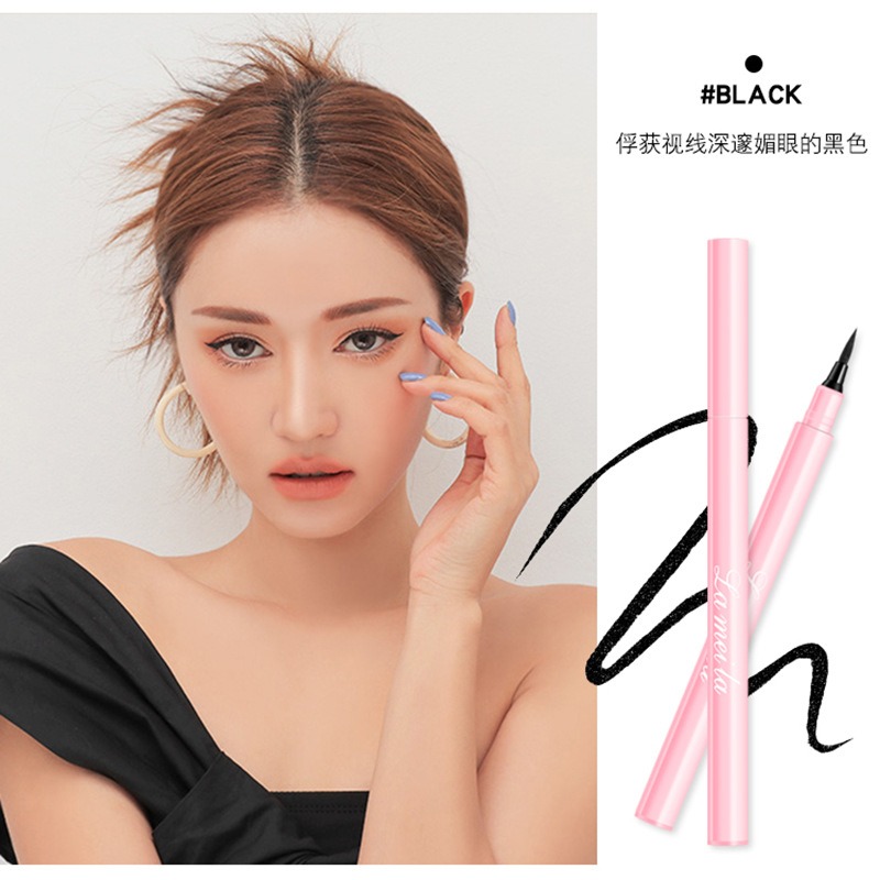 Brand Pink Eyeliner Novice Female Not Smudge Beginner Waterproof Mascara Body Fluid Pen Long Lasting Fadeless Manufacturer