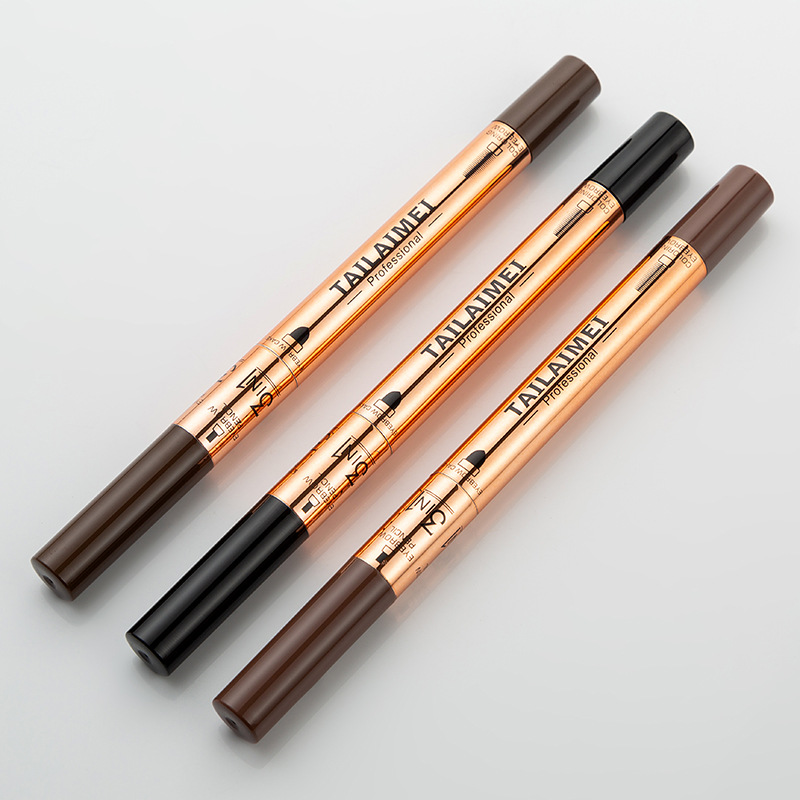 E060 telemei 3 ni1 eyeliner eyebrow brush eyebrow powder a multi - purpose, durable, waterproof, quick drying, non - smudging eyebrow powder