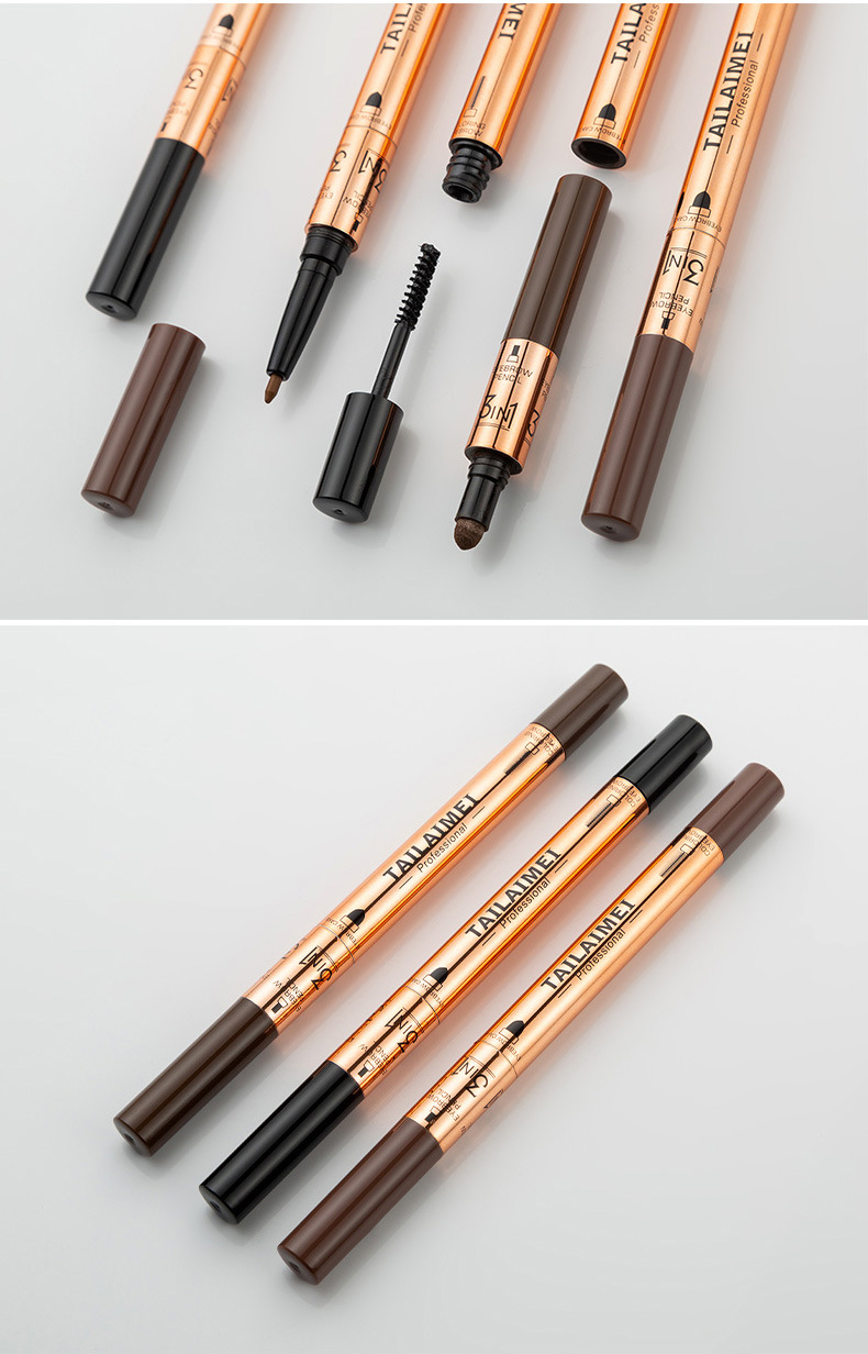 E060 telemei 3 ni1 eyeliner eyebrow brush eyebrow powder a multi - purpose, durable, waterproof, quick drying, non - smudging eyebrow powder