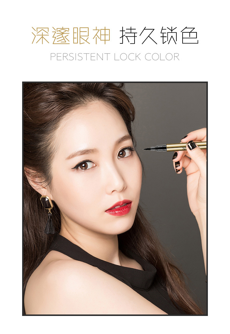 Factory Direct Supply Wholesale LaMeiLa Eyeliner Not Smudge Sweat-Proof Discoloration Resistant Big Eye Beginner Liquid Eyeliner