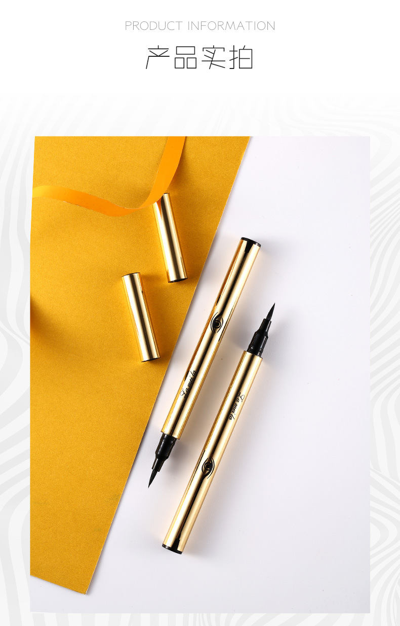 Factory Direct Supply Wholesale LaMeiLa Eyeliner Not Smudge Sweat-Proof Discoloration Resistant Big Eye Beginner Liquid Eyeliner
