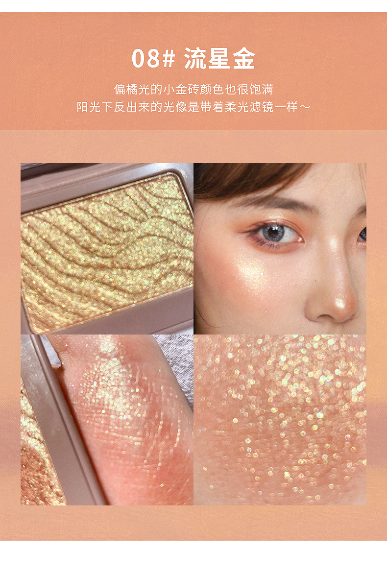 Makeup Suikone Low-Light Style High-Light Powder Stereo Repair Beginner Fairy Plate Small Square Highlight G85