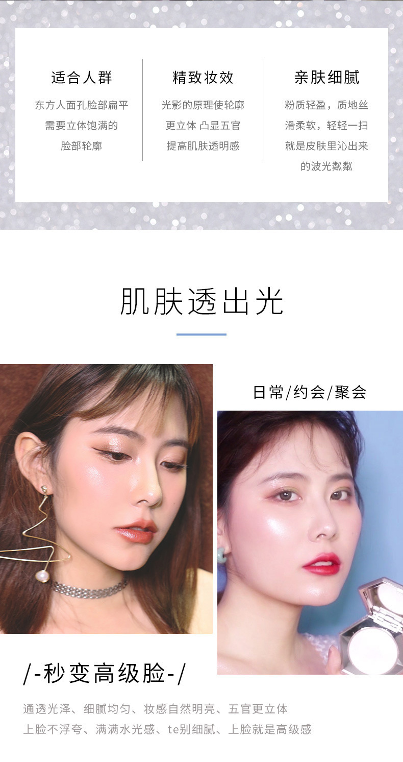 MEBO Grid Diamond Highlight Powder Mashed Potato Unicorn Diamond in the Debris Shimmering Powder Shimmer Brightening Fairy Highlight Repair
