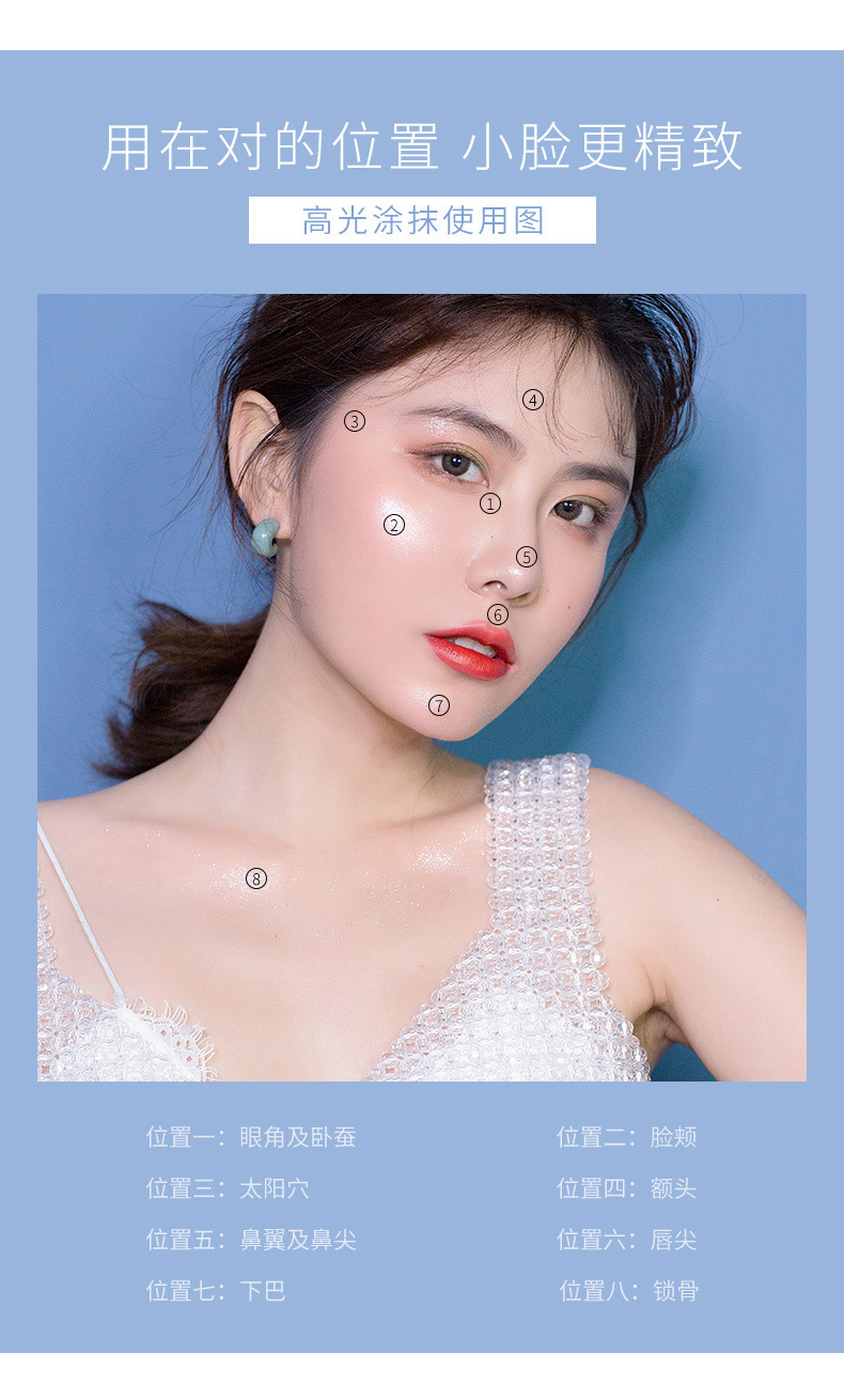 MEBO Grid Diamond Highlight Powder Mashed Potato Unicorn Diamond in the Debris Shimmering Powder Shimmer Brightening Fairy Highlight Repair