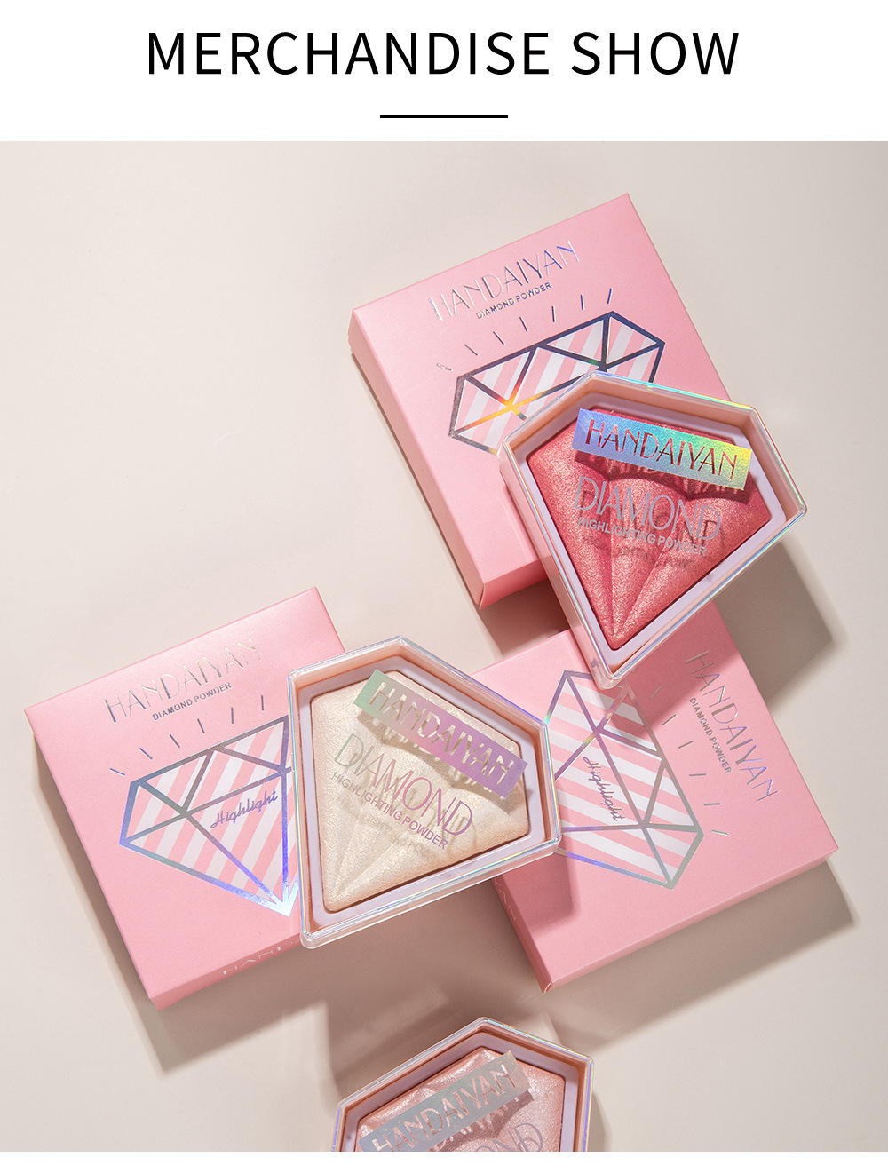 Handaiyan Han Daiyan Diamond Highlight Powder Brightening Skin Color Repair Glitter Nose Shadow Modification Three-Dimensional Brightening