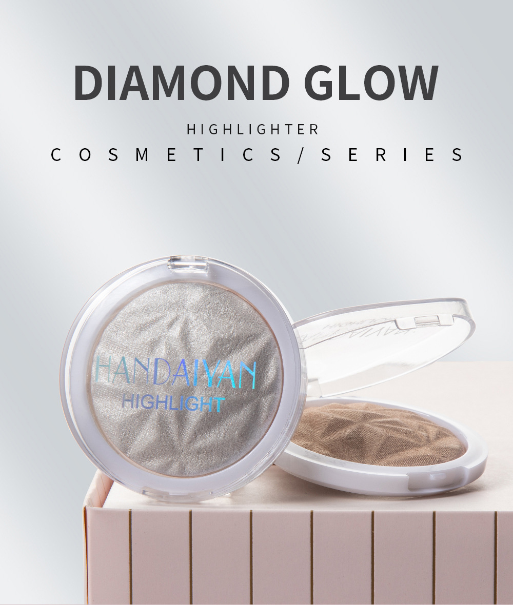 Han Daiyan Cross-Border Makeup Monochrome Diamond Baked Powder Polarized Highlight Powder Long-Lasting Brightening Finishing Shading Highlight Powder Powder