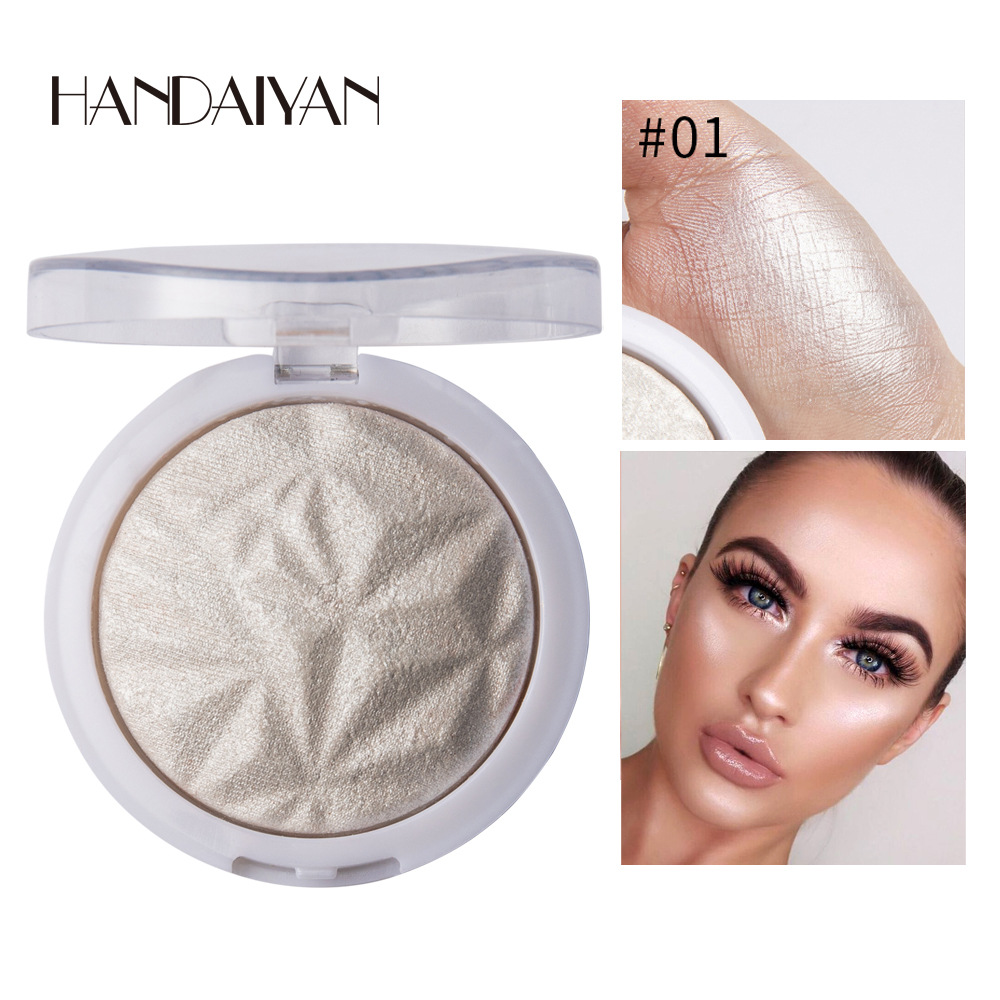Han Daiyan Cross-Border Makeup Monochrome Diamond Baked Powder Polarized Highlight Powder Long-Lasting Brightening Finishing Shading Highlight Powder Powder