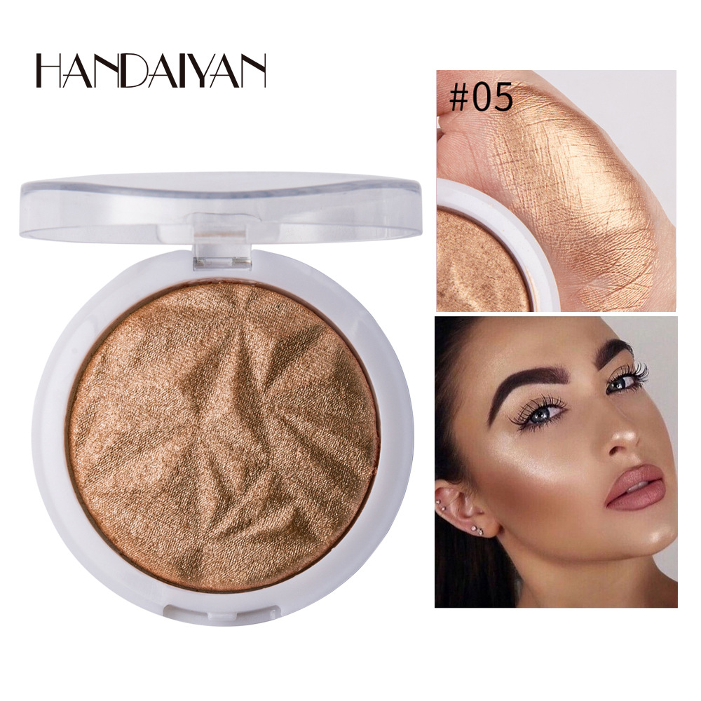Han Daiyan Cross-Border Makeup Monochrome Diamond Baked Powder Polarized Highlight Powder Long-Lasting Brightening Finishing Shading Highlight Powder Powder