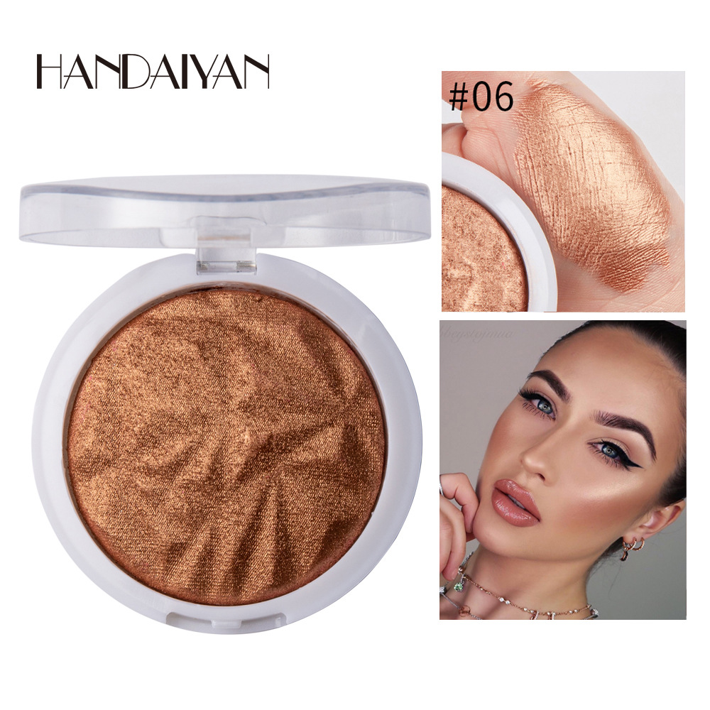 Han Daiyan Cross-Border Makeup Monochrome Diamond Baked Powder Polarized Highlight Powder Long-Lasting Brightening Finishing Shading Highlight Powder Powder