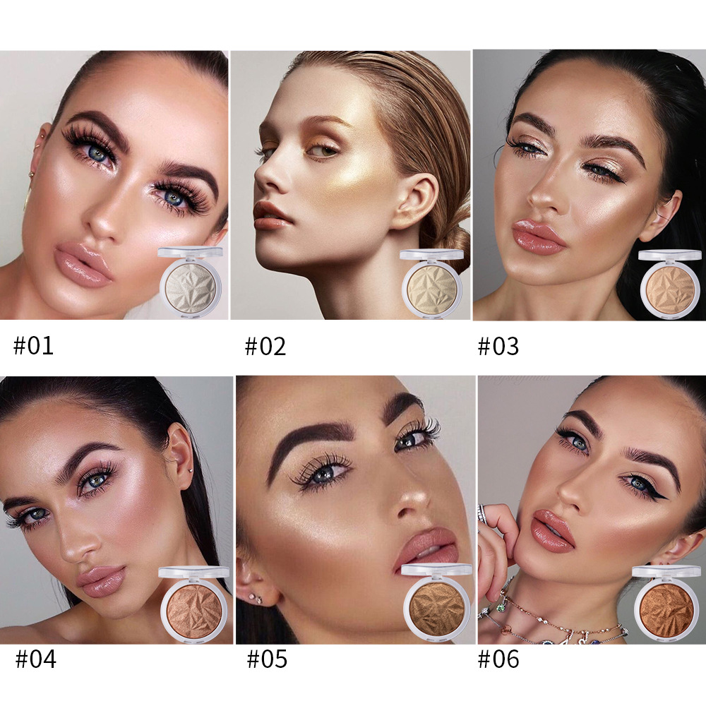 Han Daiyan Cross-Border Makeup Monochrome Diamond Baked Powder Polarized Highlight Powder Long-Lasting Brightening Finishing Shading Highlight Powder Powder