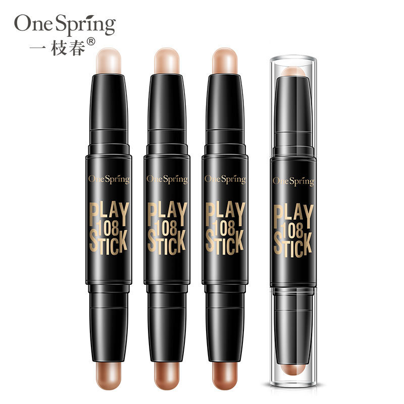 Onespring Double-Headed Contour Stick Modified Nose Shadow Side Shadow Stereo Shadow Highlight Powder Brightening V Face Contour Stick