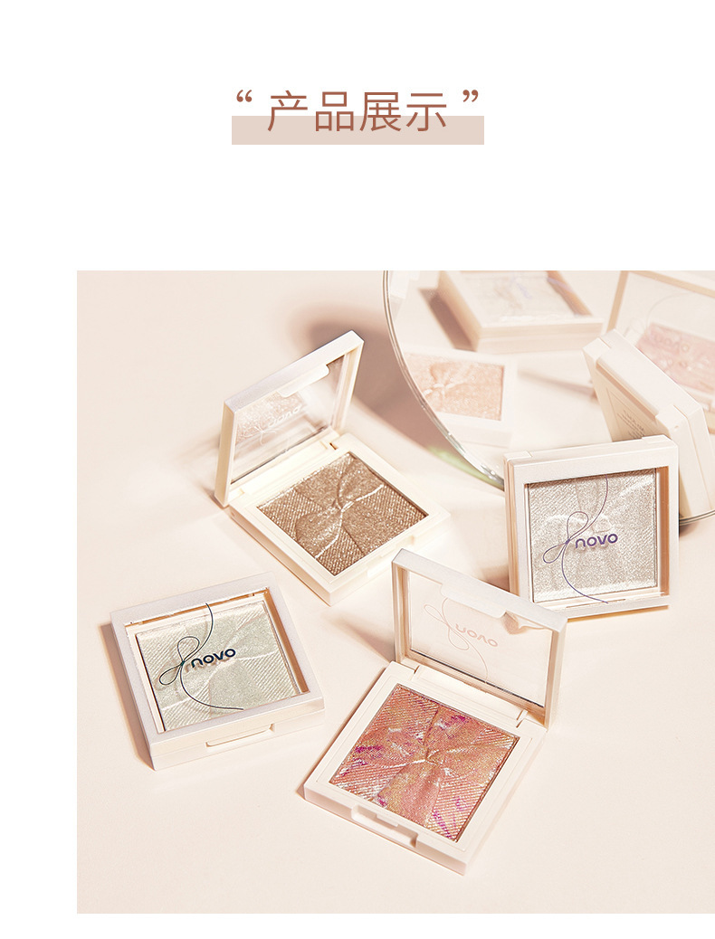 Novo Bowknot Clear Highlight Powder Delicate Brightening Skin Color Waterproof Sweat-Proof Long-Lasting Apple Zone Bang Bang Three-Dimensional